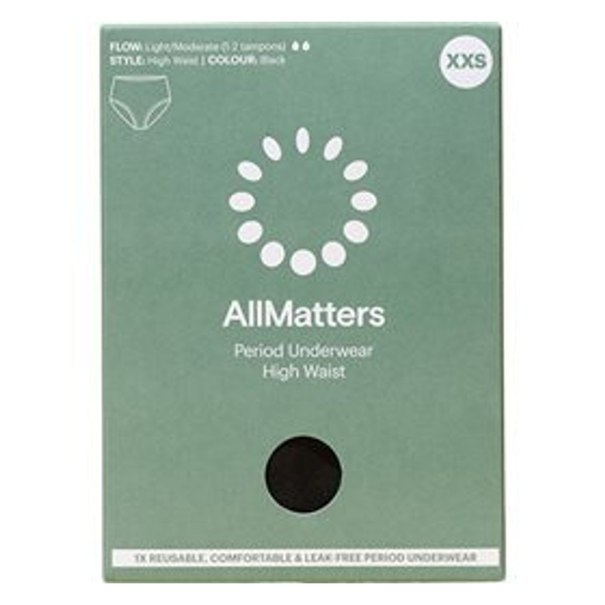 AllMatters High Waist Underwear Light/Moderate XXS, 1pk.