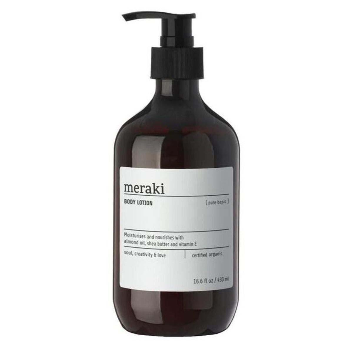 Meraki Body Lotion, Pure Basic, 490ml.