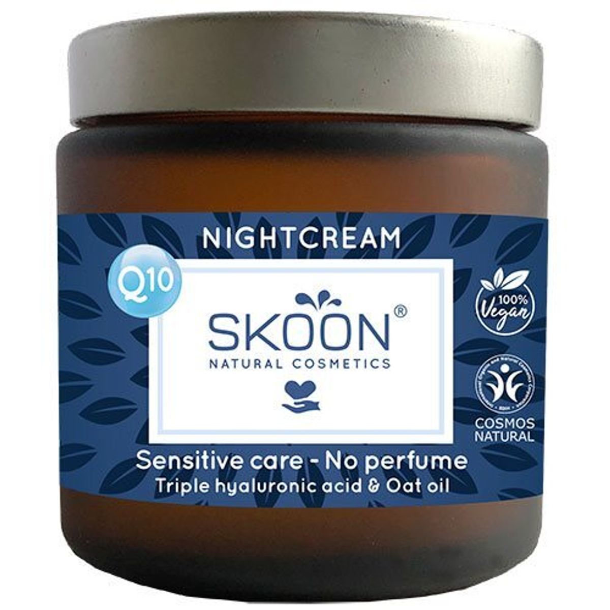 Skoon Sensitive natcreme med Q10 og hyaluron, 90ml