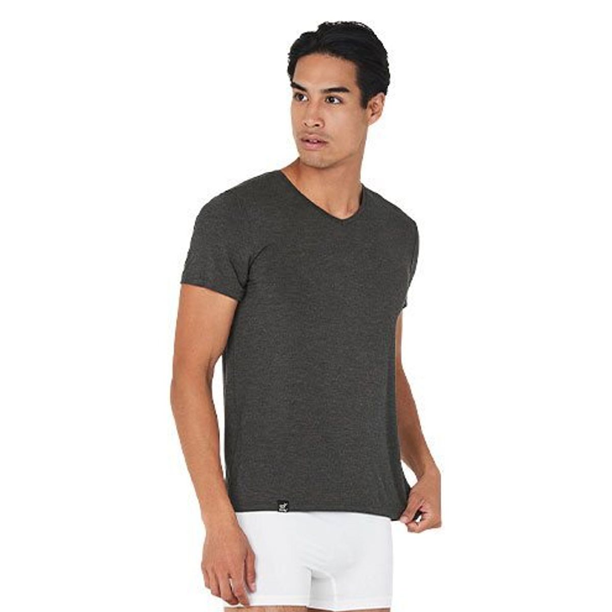 Boody Men´s V-Neck T-Shirt Dark Marl str. S