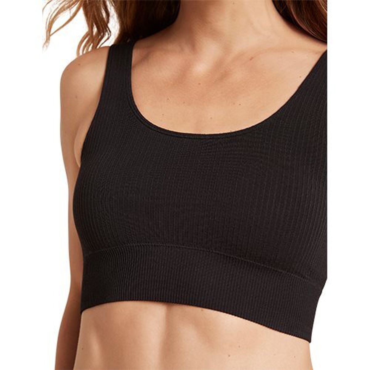 Boody Ribbed Seamless Bra sort str. S