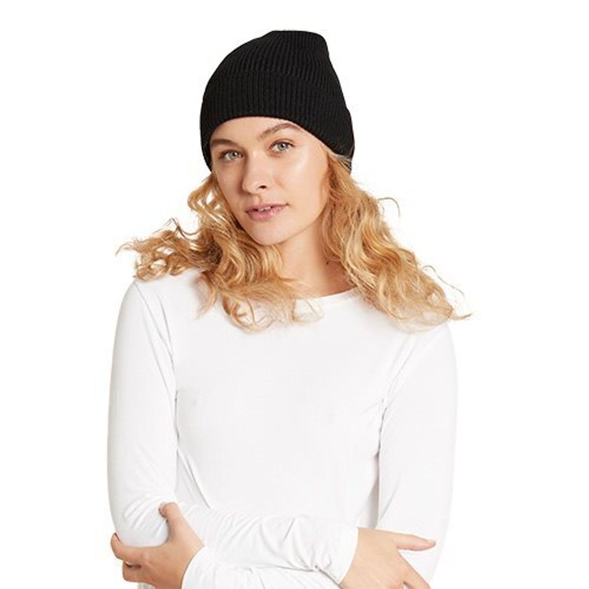 Boody Beanie hue Ribbed Knit sort one-size