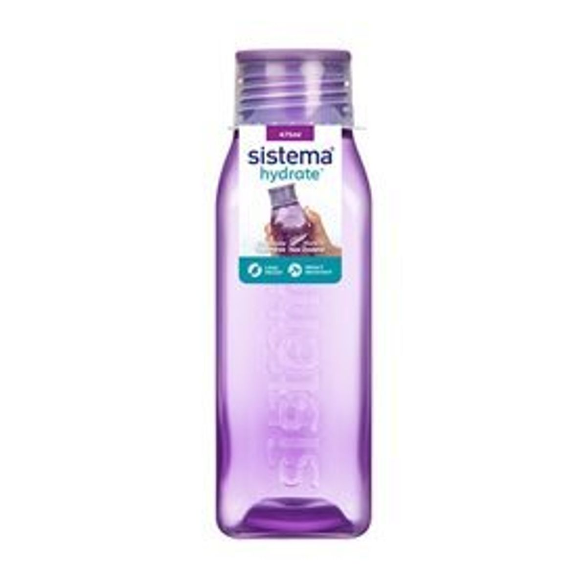 Sistema Drikkedunk firkantet 475 ml ass. farver, 1stk.