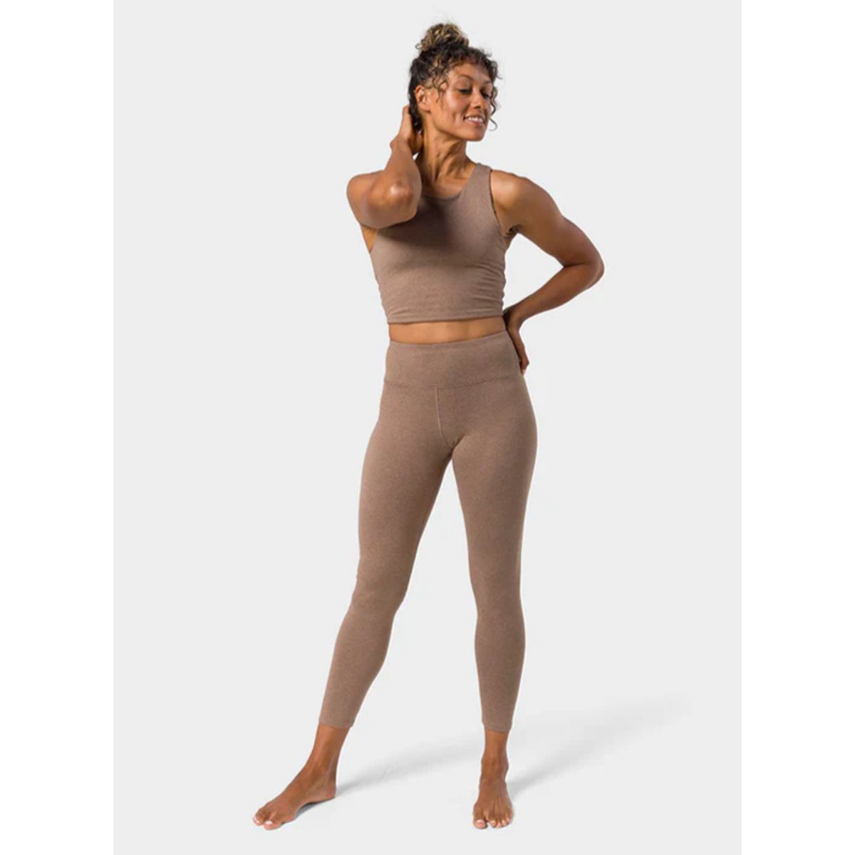 Manduka "Dhara" Hight Waist Leggings, Lions Mane Heather Str M.