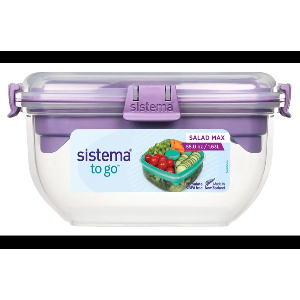 Sistema Salad Max To Go, Misty Purple, 1,63L