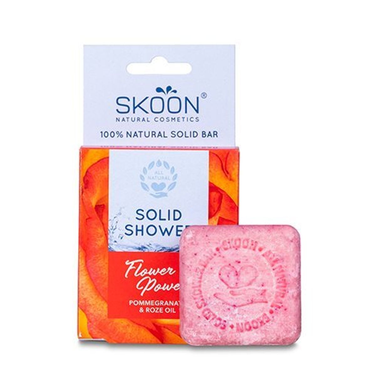 Skoon Solid Shower Bar Flower Power, 90g