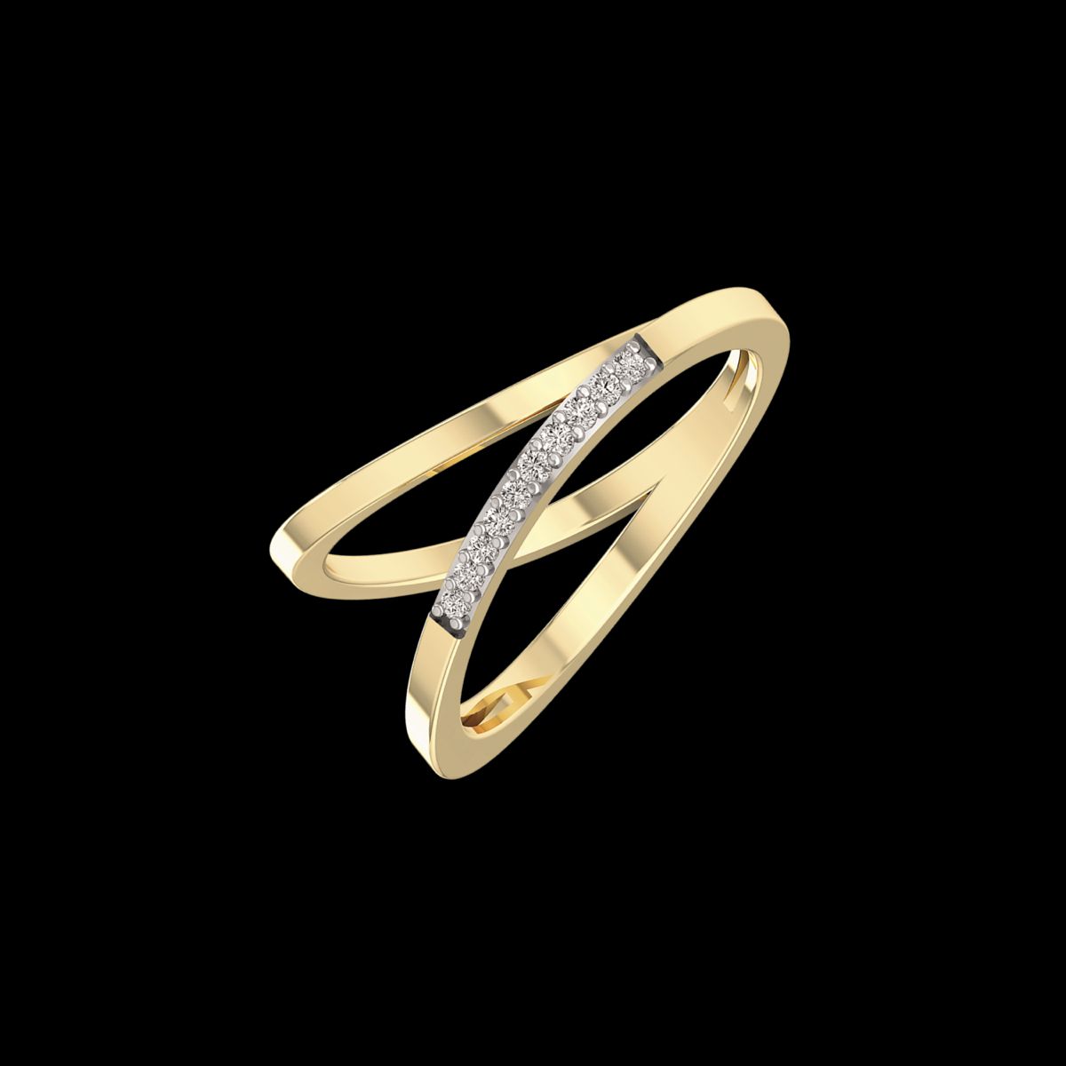 Støvring Design Ring i 14 Karat Guld med Diamanter 0,05 Carat W/SI