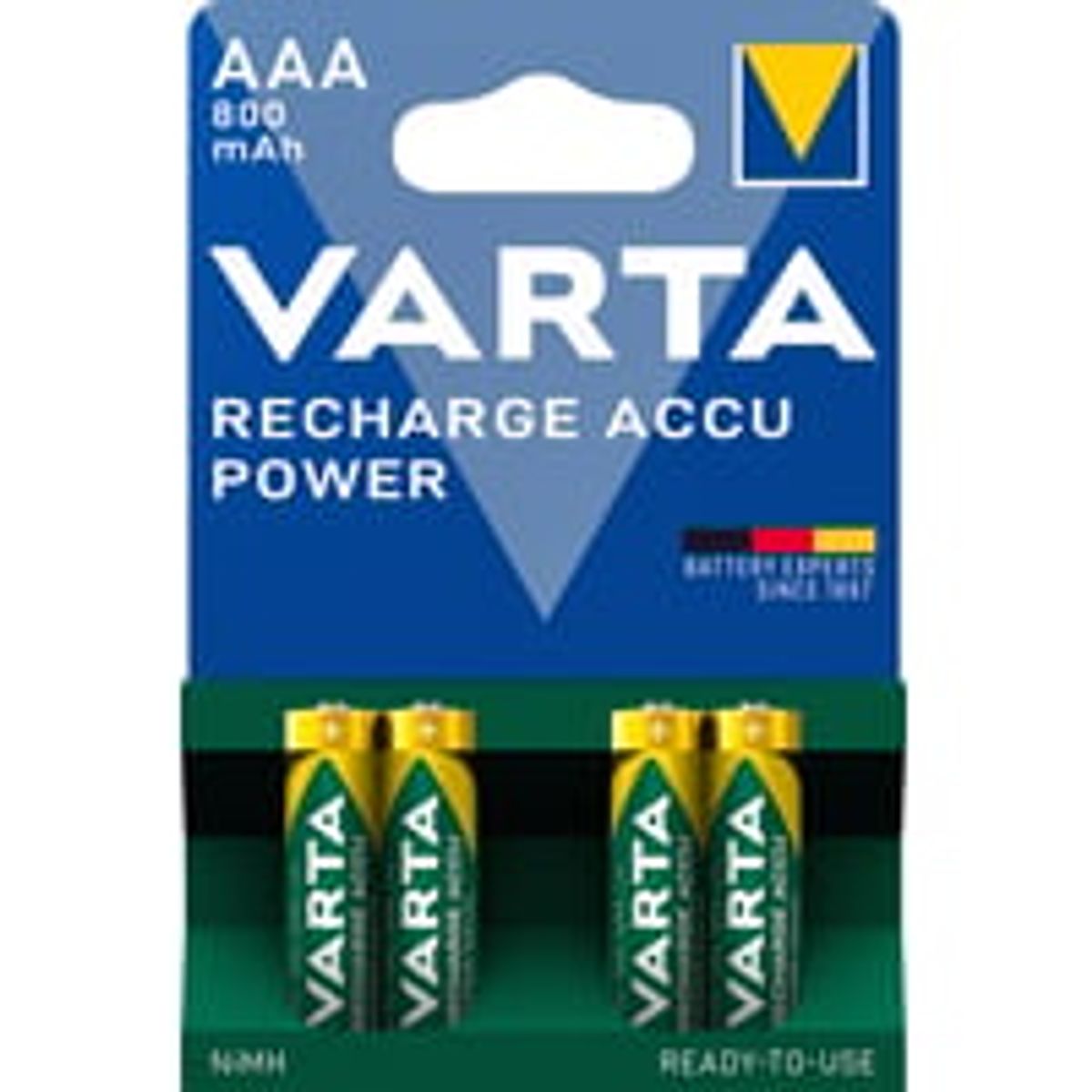 Varta batteri GENOPLADELIG AAA 800mAh 4-PAK