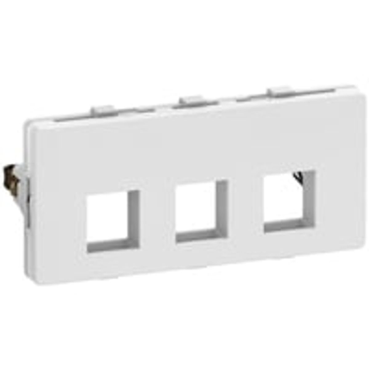 LK FUGA - Dataudtag til 1-3 stk. keystone konnektorer, standard keystone port (ca. 19,3 x 14,8 mm), 2 modul, hvid