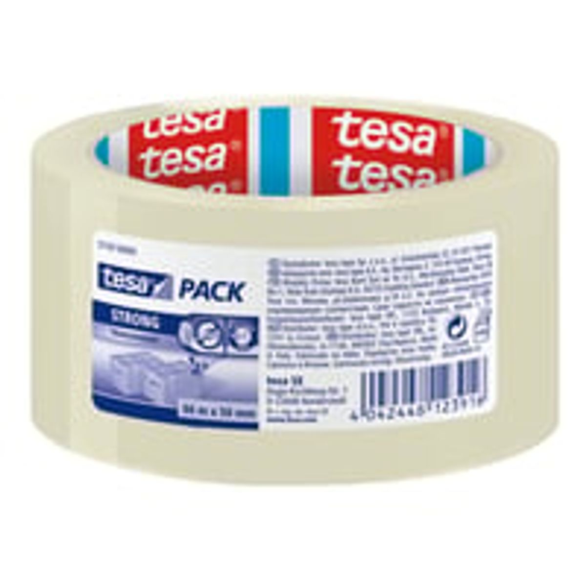 Tesa emballagetape strk, 50 mm x 66 m, klar