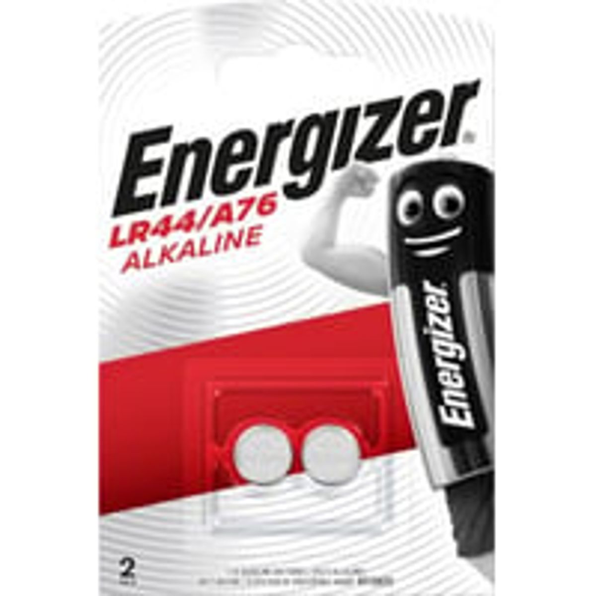 Energizer batteri 1,5V LR44/A76 alkaline - pakke a 2stk