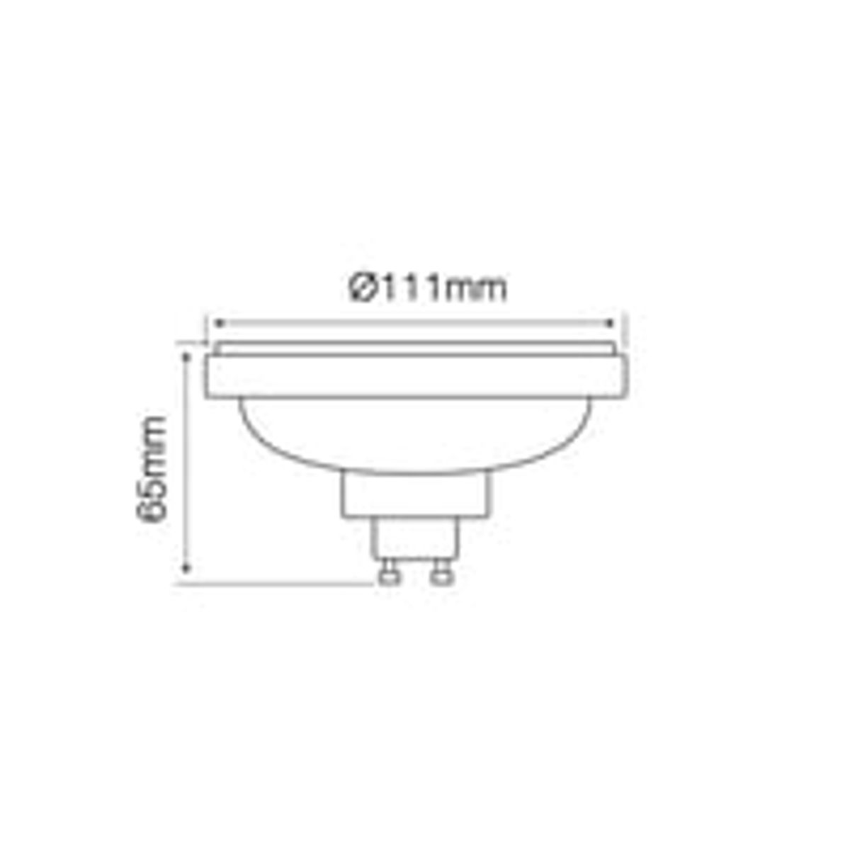 12W LED spot - GU10, 230V, AR111 / ES111, 720lm, RA90 (restsalg)