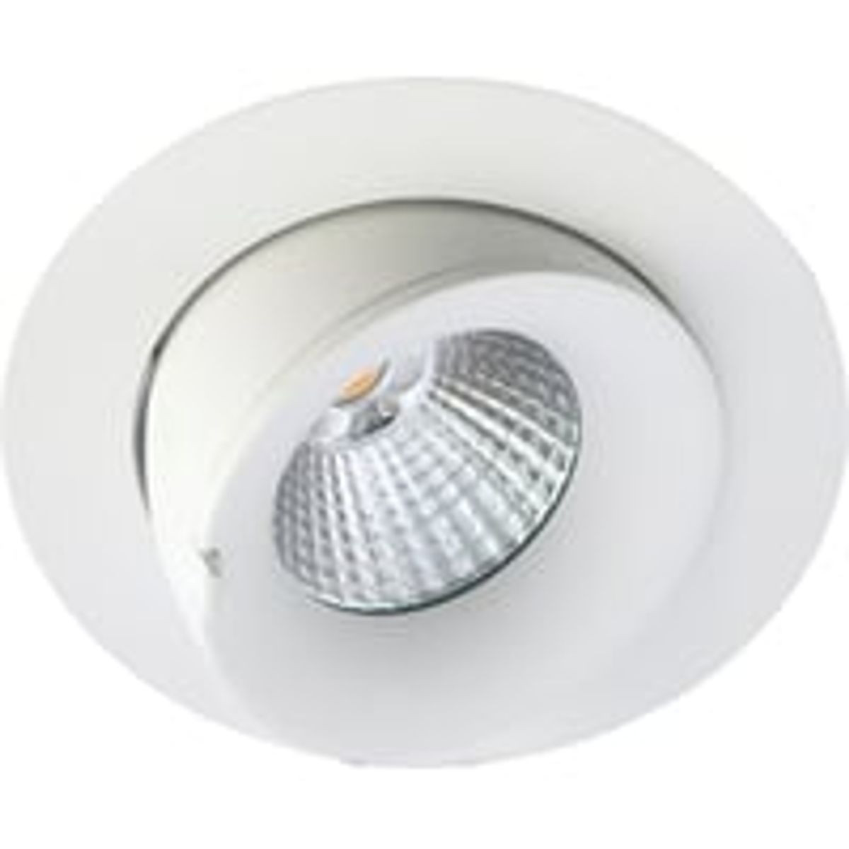 Nordtronic Velia Large Tilt LED indbygningsspot 230V 10,9W 3000K, IP44, kipvinkel 45, hvid, rund