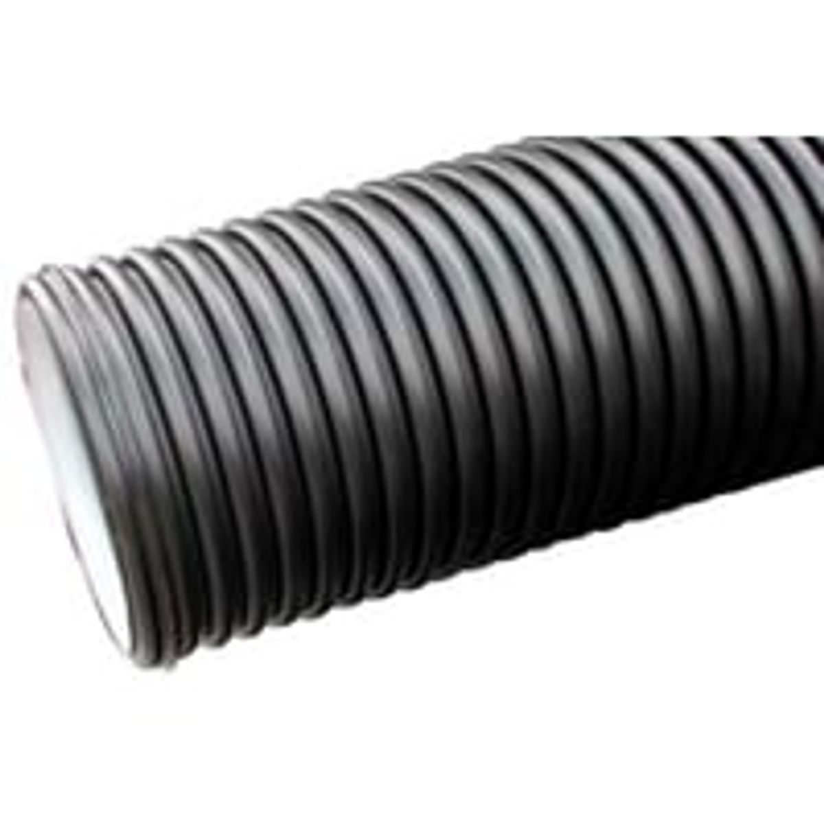 Regnvandsrr 110mm. SN8. 110-95mm. DV. Sort HDPE. EN13476-3. 6 mtr. med muffe og ttn.ring