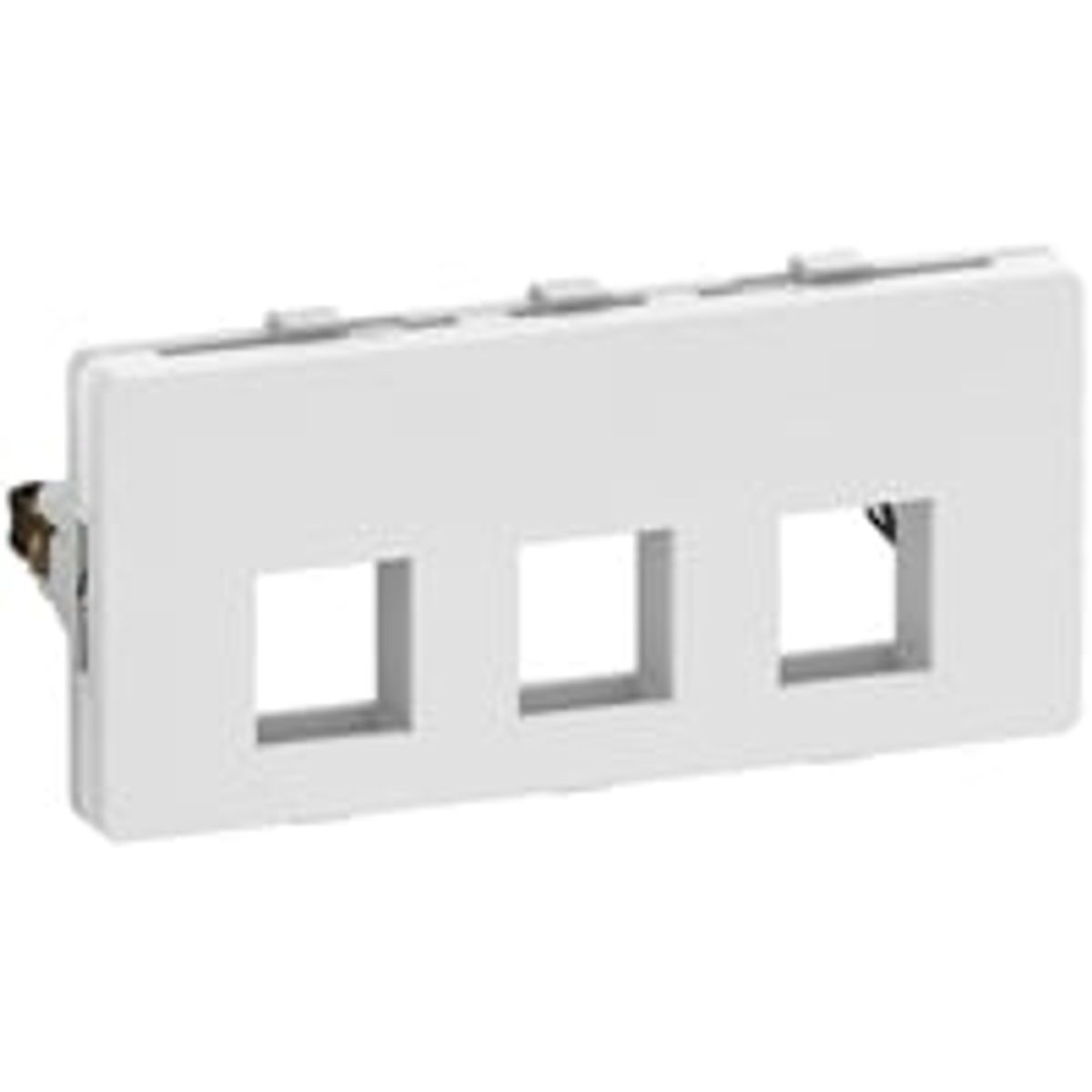 LK FUGA - Dataudtag til 1-3 stk. keystone konnektorer, large keystone port (ca. 20,5 x 14,8 mm), 2 modul, hvid