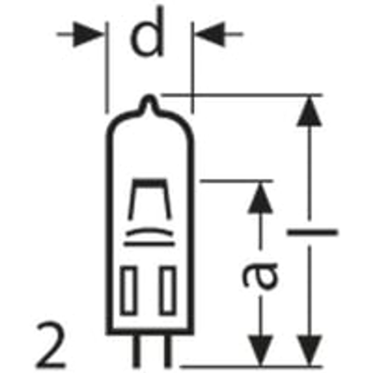 Osram Projektorlampe 24V, 150W, HLX fotolampe uden reflektor