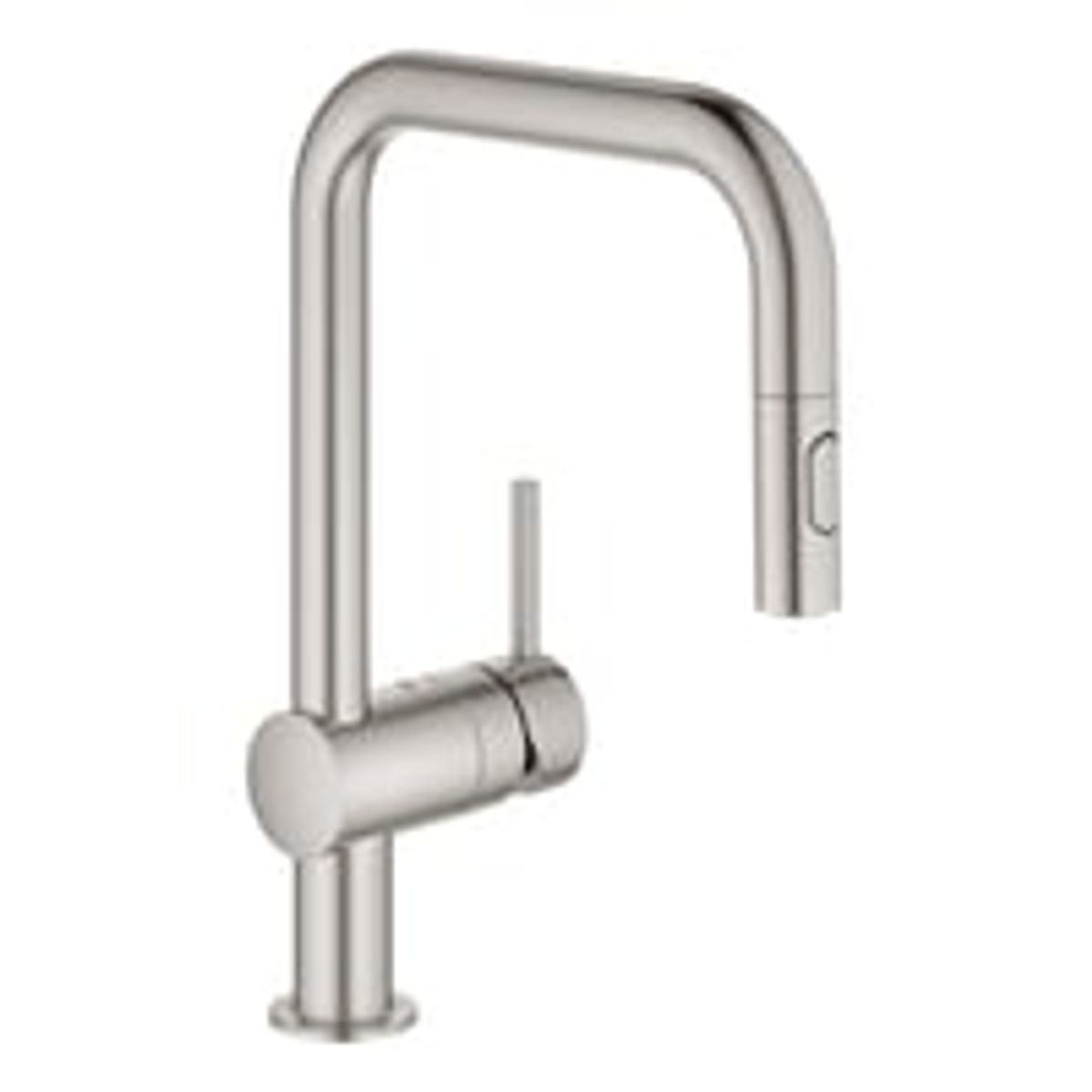 Grohe Minta kkkenarmatur, udtrk, U-tud, 1-grebs, Supersteel