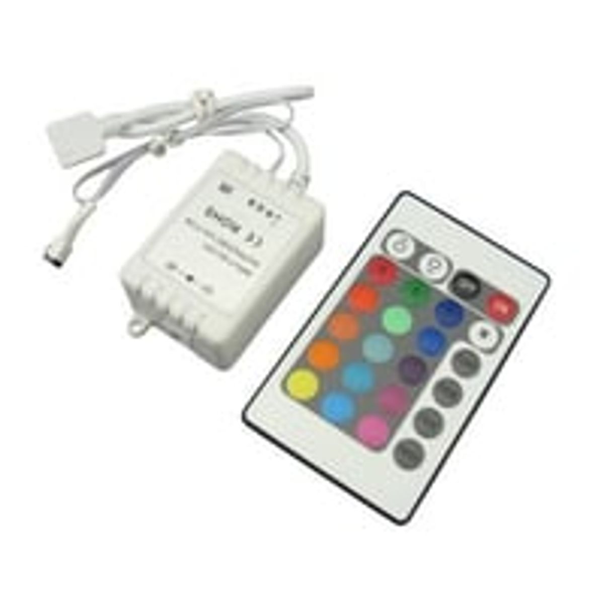 RGB Kontroller med Fjernbetjening - 12V (72W), 24V (144W), Infrard