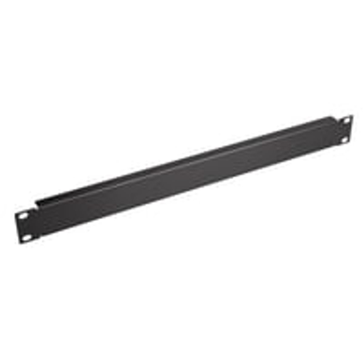 Blindplade til 19" rack, 1HE, sort metal - Lan-Com