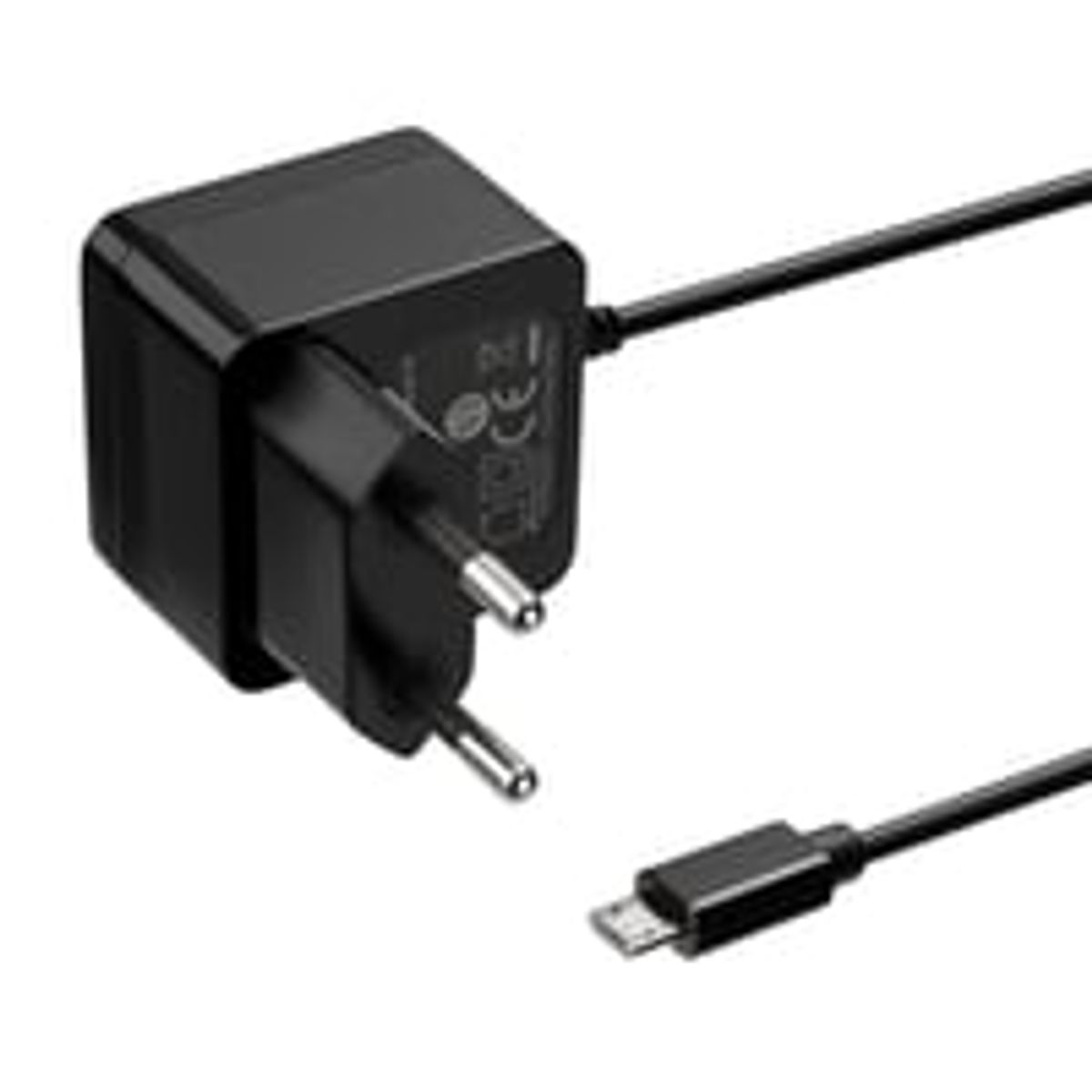 USB vglader, fast Micro USB kabel, 1 m, sort - Deltaco