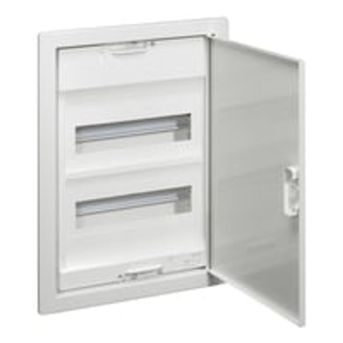 Legrand gruppetavle, planforsnket, 24+4 moduler, 2 rkker, 430x330x87 mm, hvid metal lge