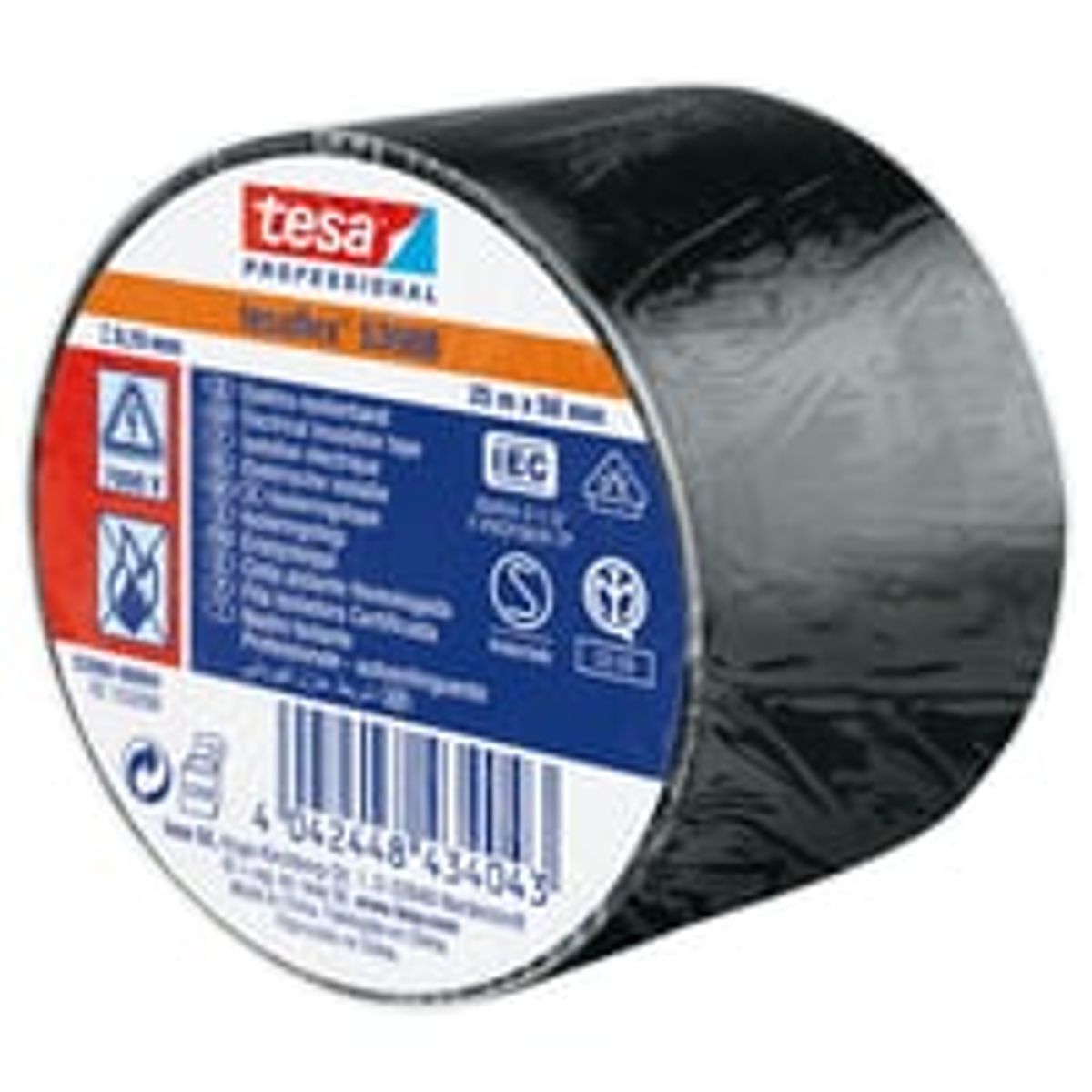 PVC-isoleringstape 50 mm x 25 m, sort