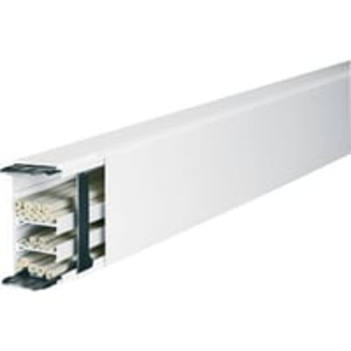 Hager Kabelkanal LF - Kanalbund med lg, 60 x 150 mm (LF 60150), perlehvid - 2 meter