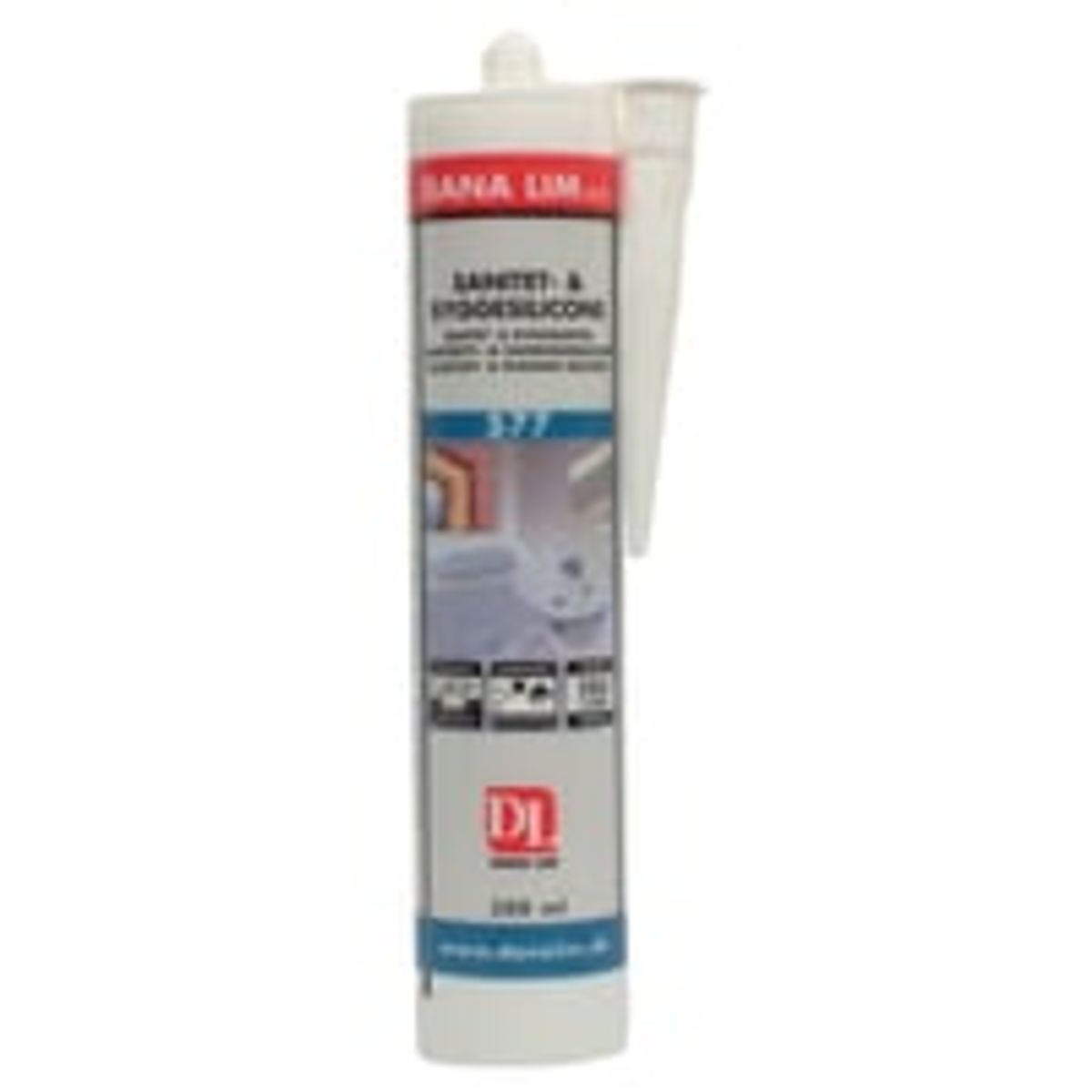 Dana Lim - Sanitet- & byggesilcone 577 hvid 300 ml.