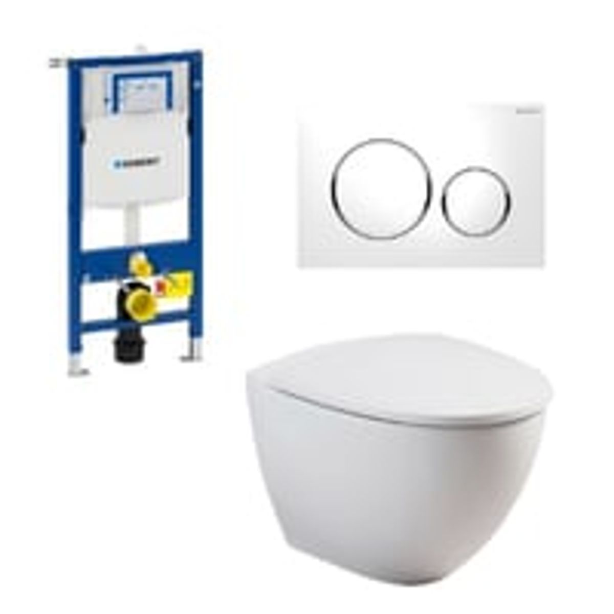 If Sign Art Komplet Toilet Pakke - Cisterne, Sde, Toilet, Trykknap