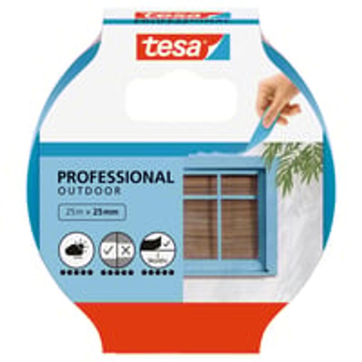 Tesa Afdkningstape Outdoor, 25 mm x 25 m, bl