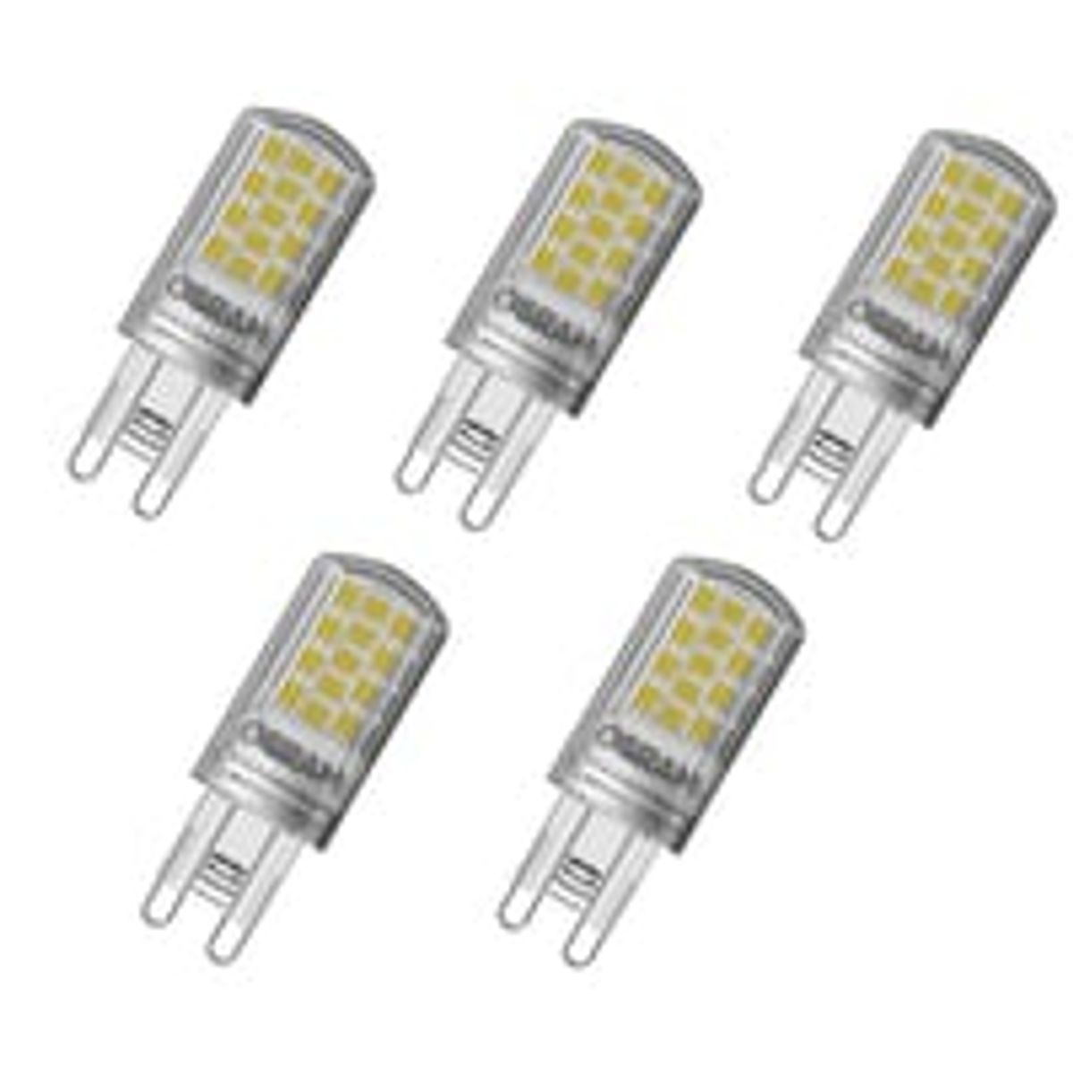 LED PIN mat 430 lumen, 4,2W/827 G9, 5-pak