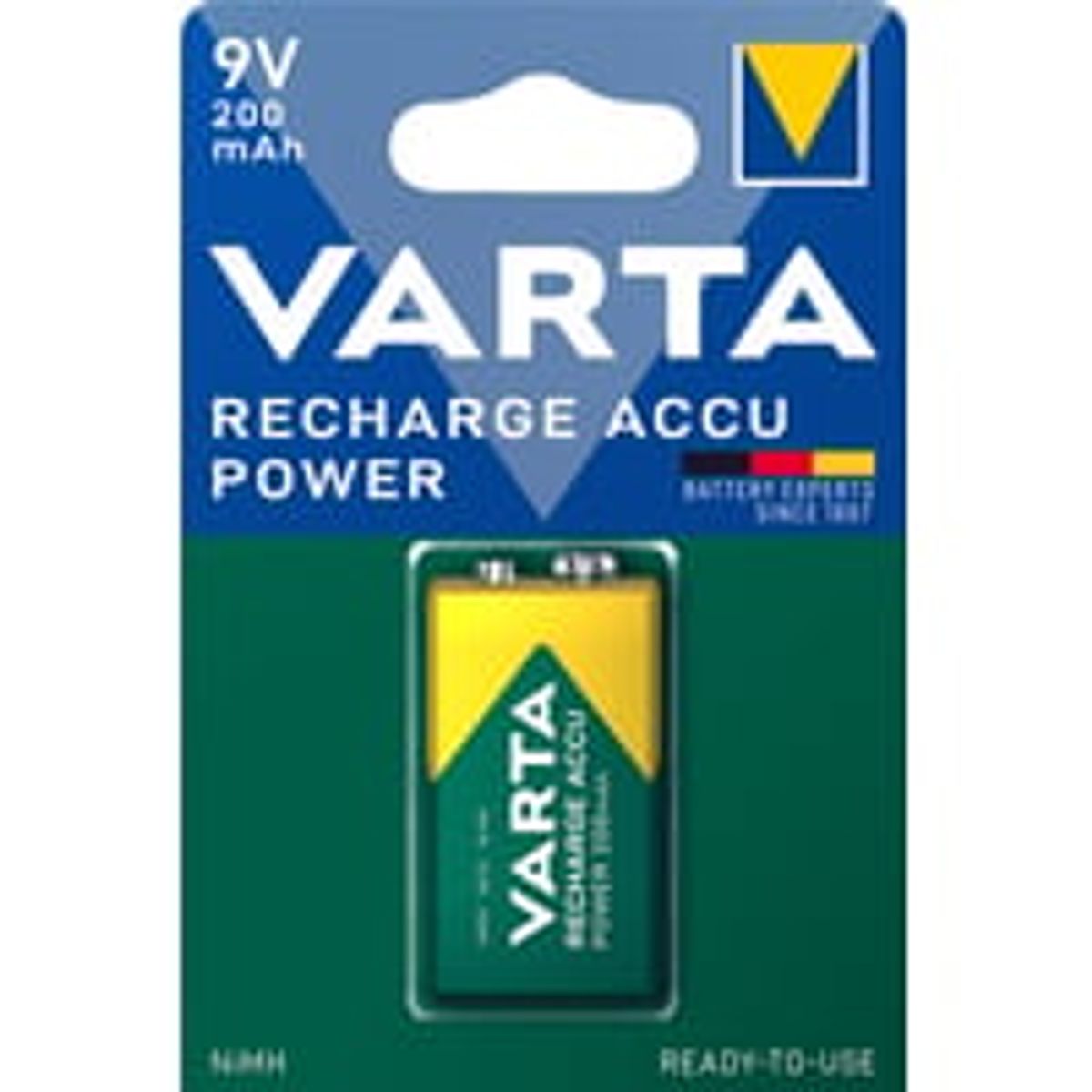 Varta genopladelig batteri, 9V, 200mAh