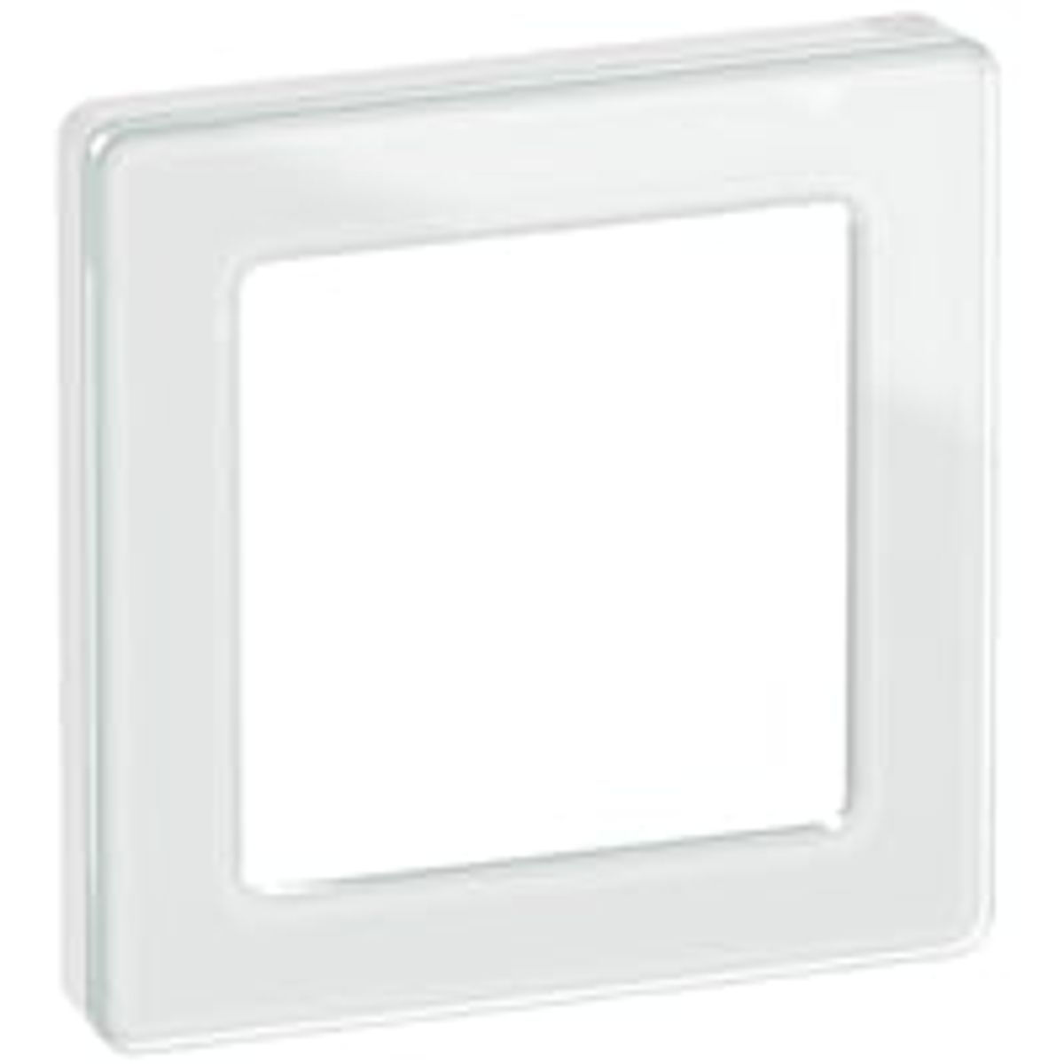 LK FUGA - Pure design ramme, 1 modul, hvid (glas) + teknisk monteringsramme