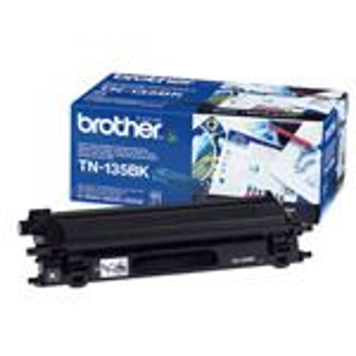 Brother TN135BK Sort Lasertoner Original