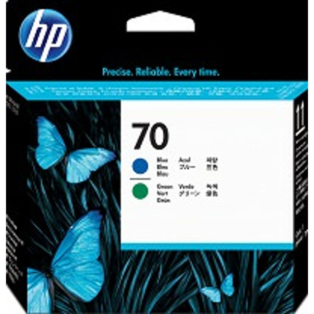 HP 70 Blå & Grøn Printhead Original