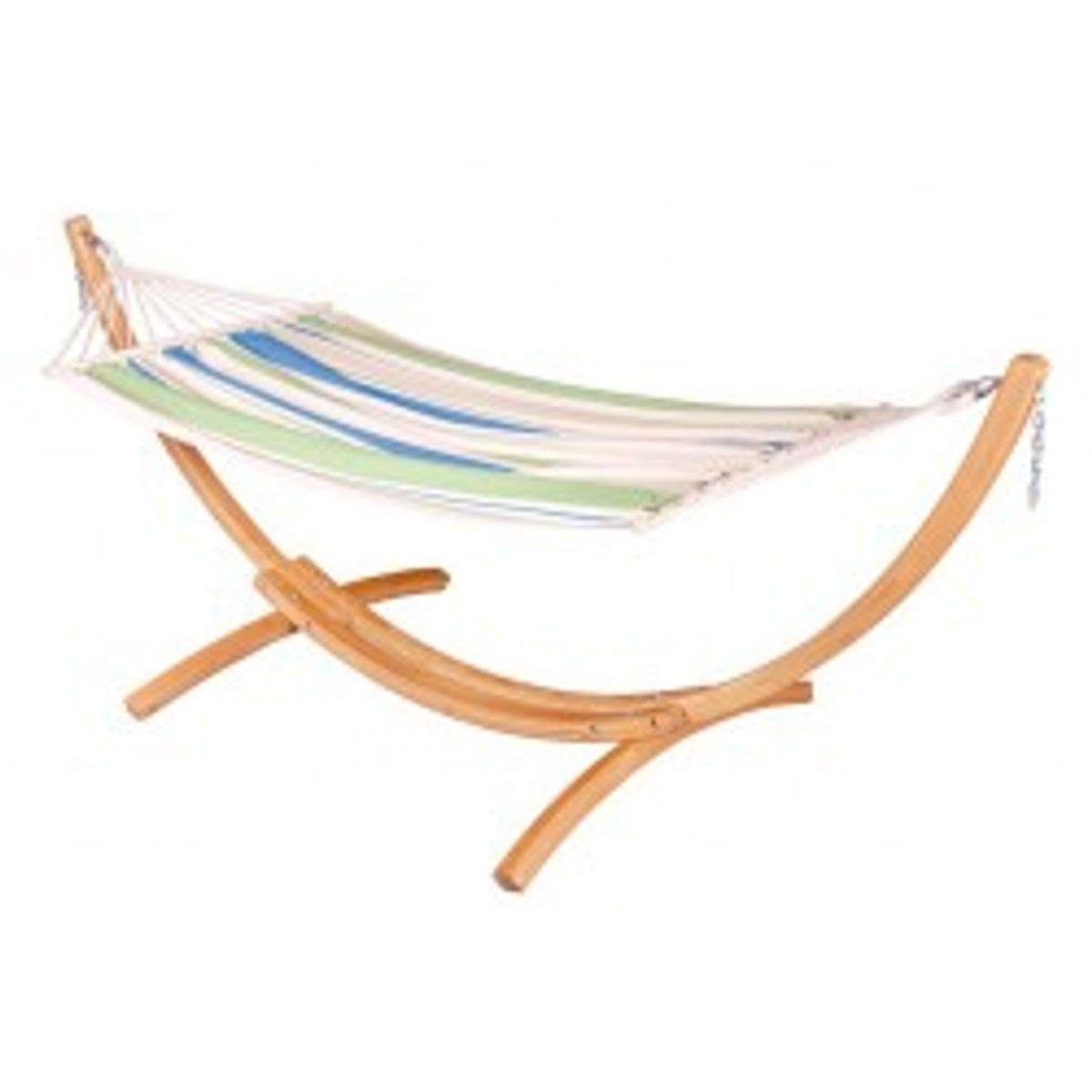 Chillounge ® Wood Set (single, Green Bay, Nature) - Hængekøje