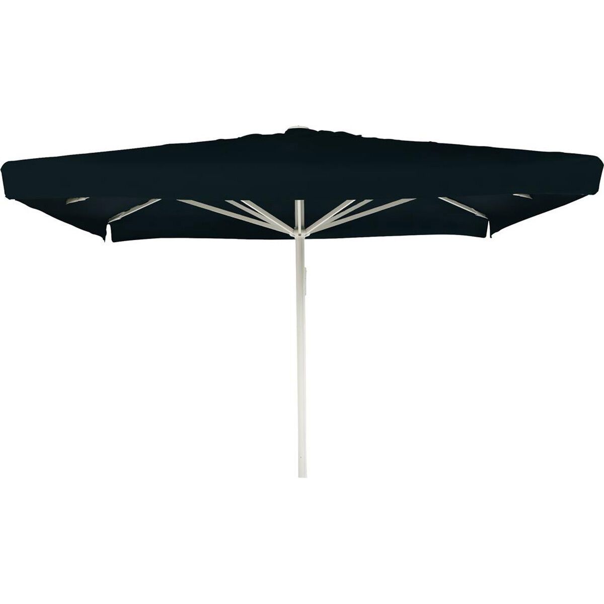 Kæmpeparasol 5x5m polyester m/frisekant - Sort