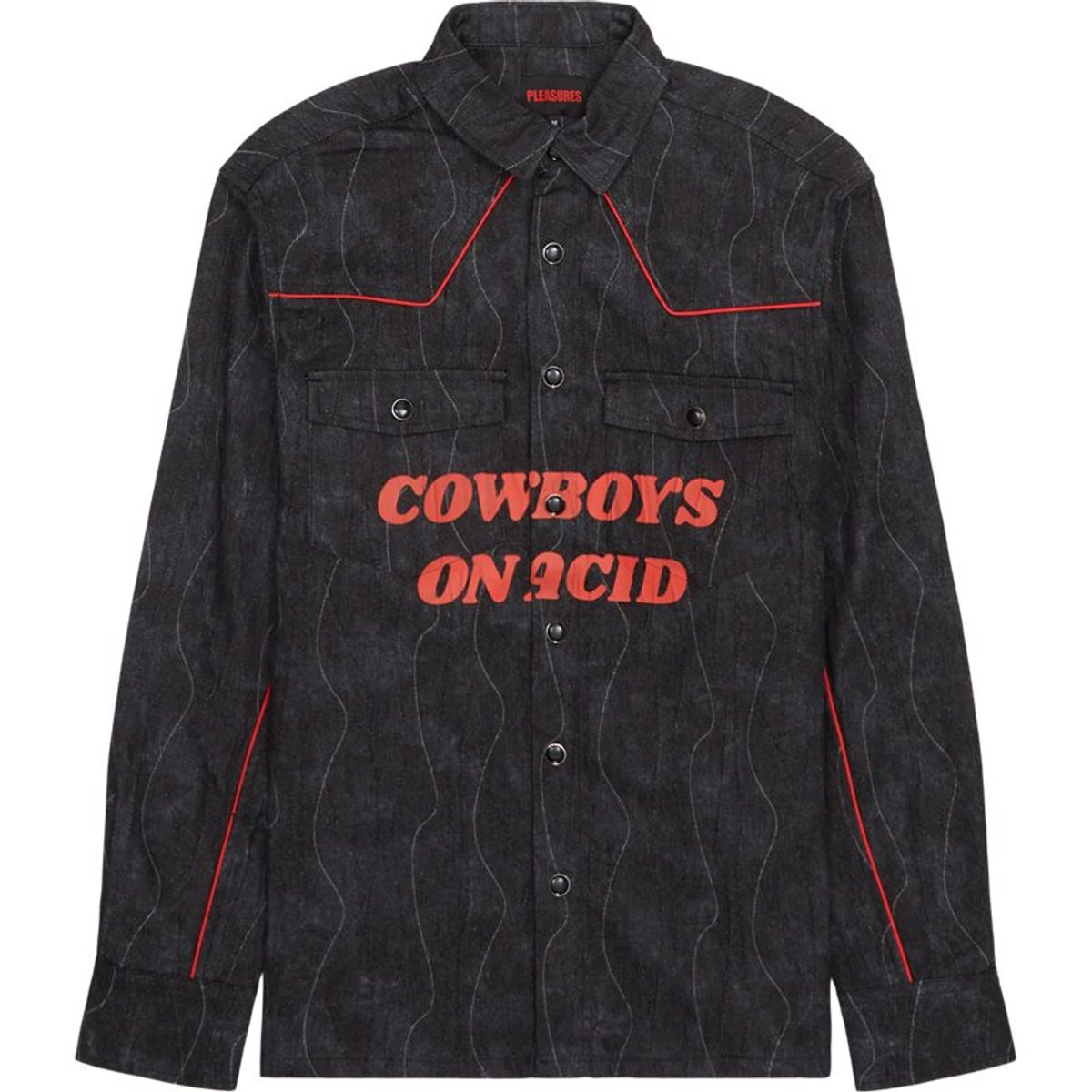 Pleasures Now Acid Cowboy Denim Skjorter Black