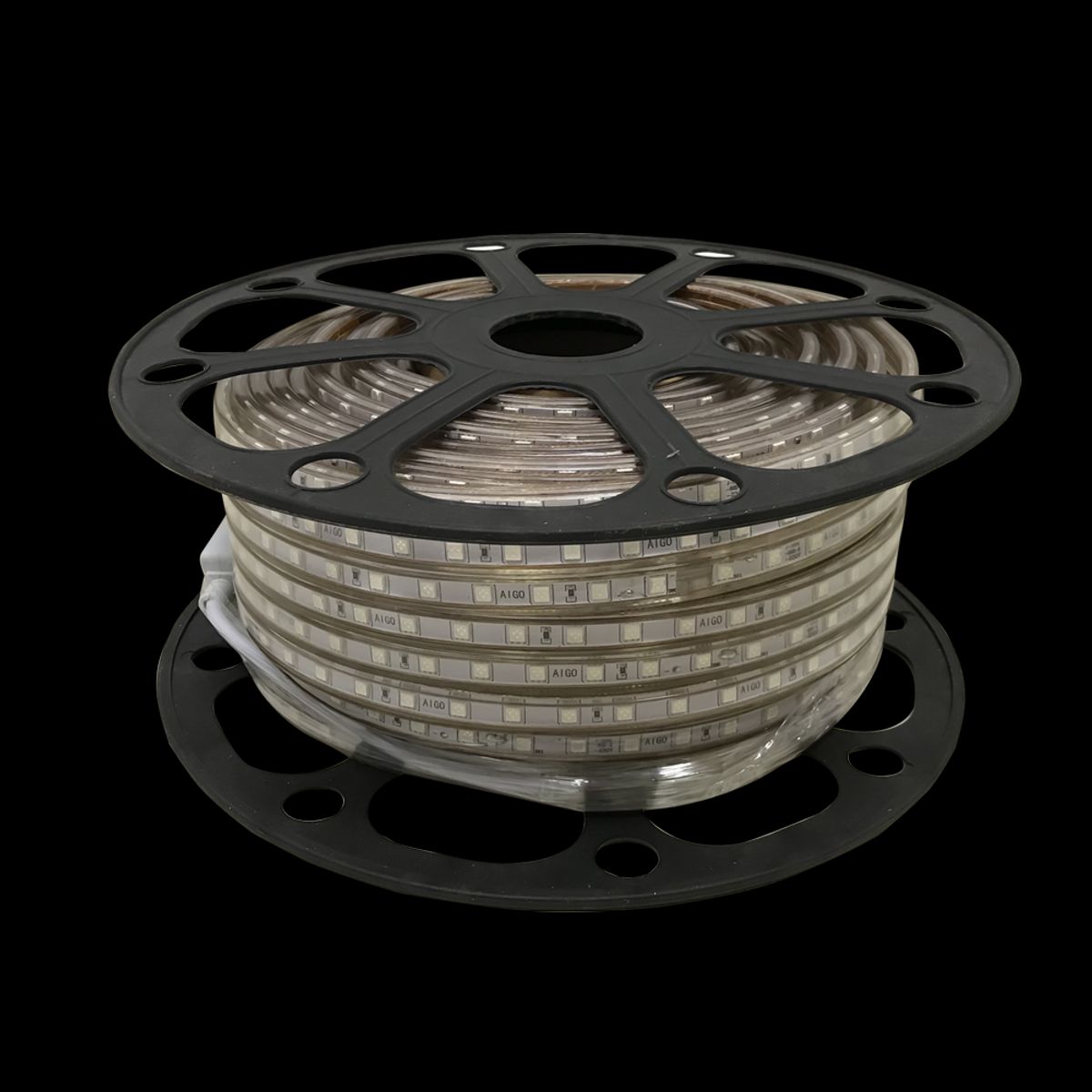 230V LED strip Rød - 10mm, IP65, 50m rulle