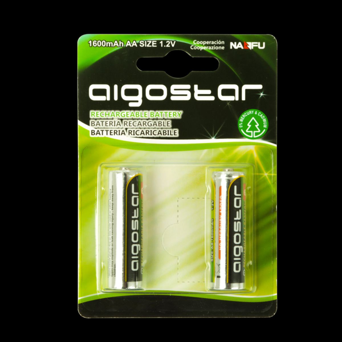 Genopladeligt Batteri AA 1600mAh 1.2V