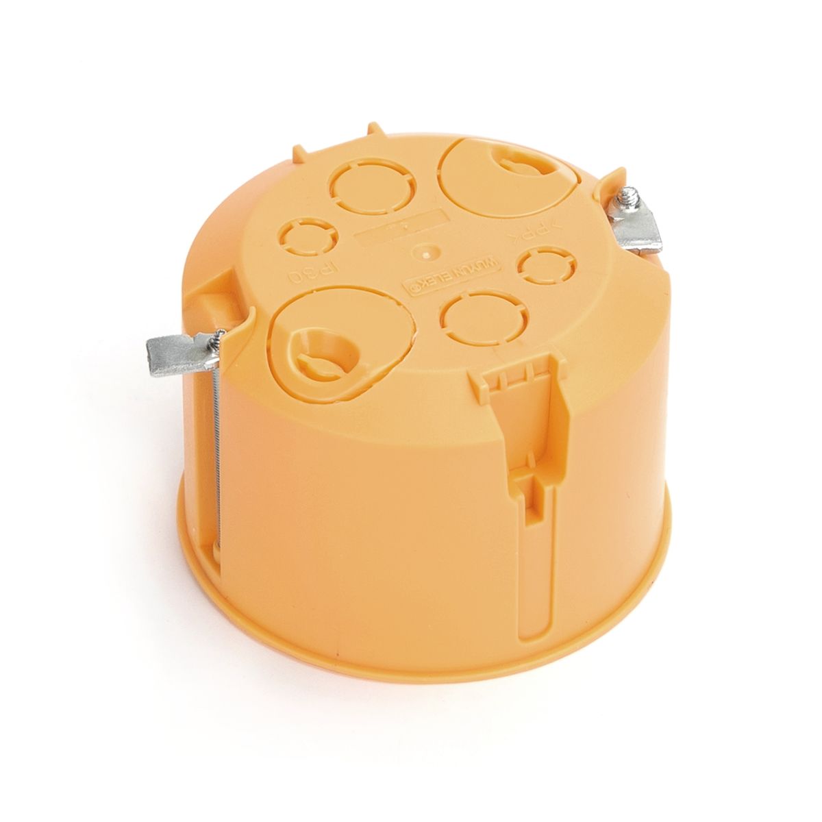 Indbygget Planmonteret Vægkontaktæske - 1-Modul - Ø68mm x 47mm (D) - IP30 - Orange