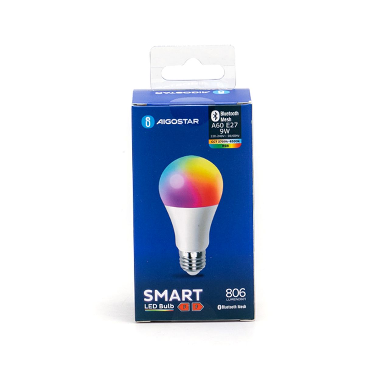 Bluetooth Mesh Smart LED Pære A60 E27 9W RGB+CCT - Kulør : RGB + CCT (Varm til Kold Hvid)