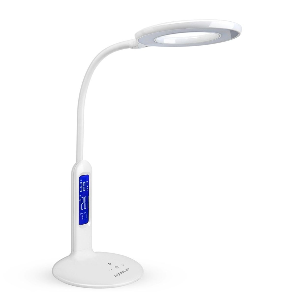 LED Bordlampe LIGHT07 - Hvid, 7W, 6500K (Berøringsdæmpning & Kalenderfunktion) - Kulør : CCT (Varm til Kold Hvid)