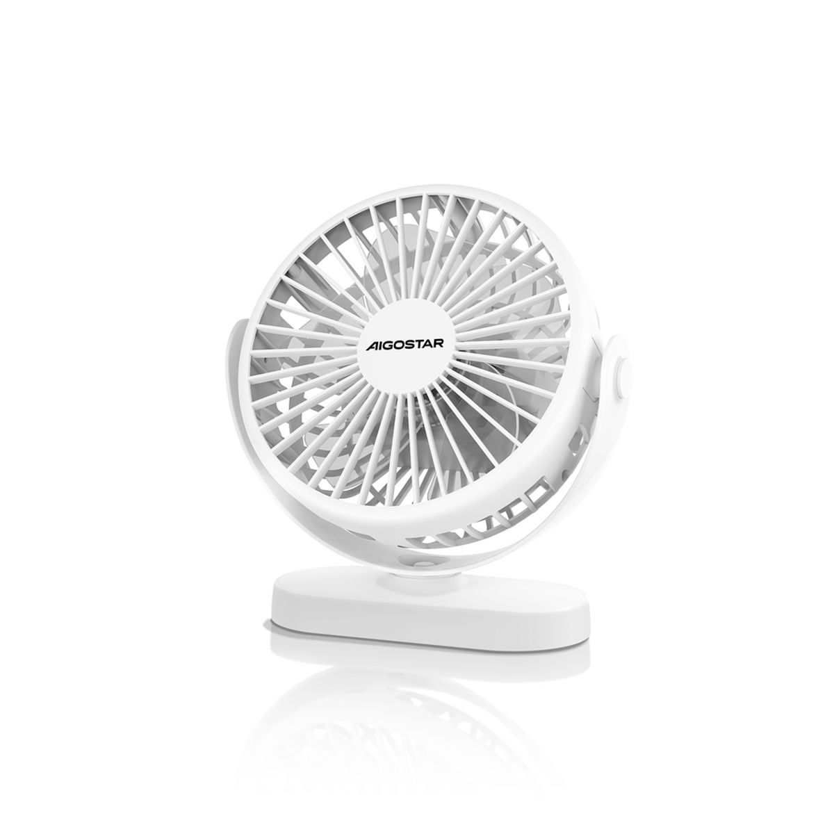 Notus - Bordhængende dobbelt ventilator 6 tommer USB med natlys