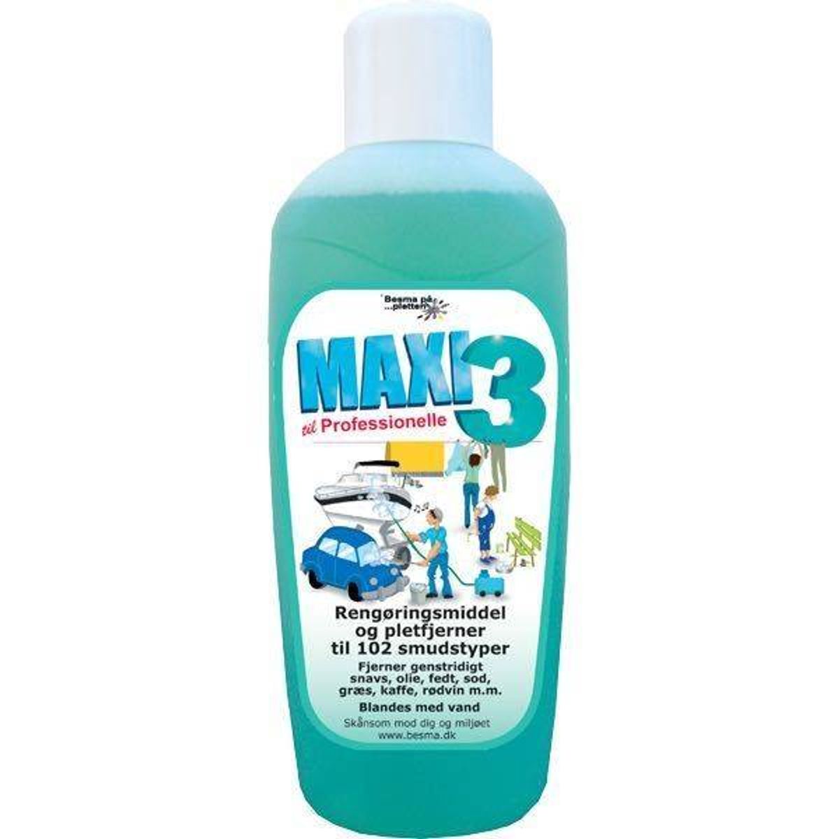 Maxi 3 allround vaske-& rengøringsmiddel 1 ltr. - 1570831