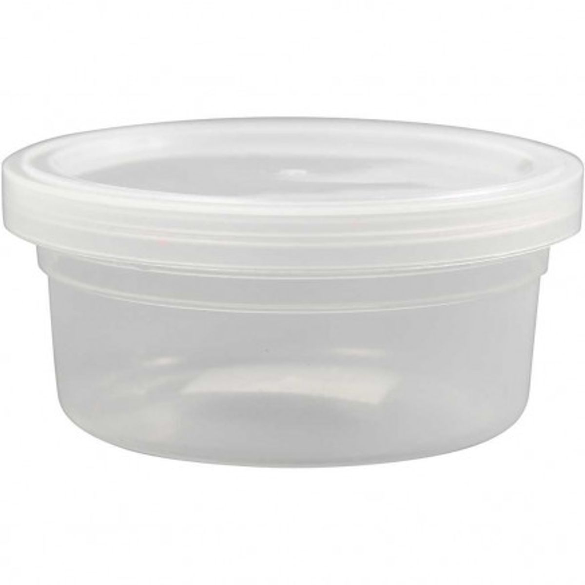 Plastbøtte med låg, H: 38 mm, diam. 84 mm, 125 ml, 20 stk./ 1 pk.