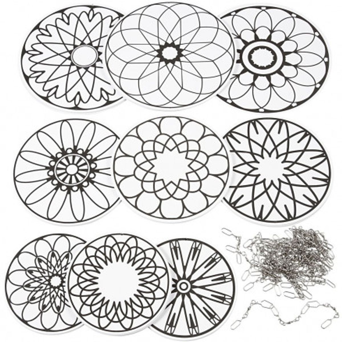 Uro med print, diam. 12+15+18 cm, 300 g, 20 sæt/ 20 pk.