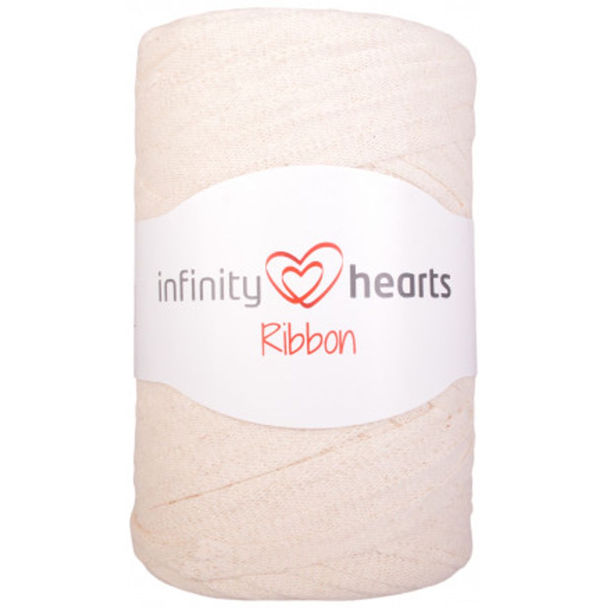 Infinity Hearts Ribbon Stofgarn 03 Natur