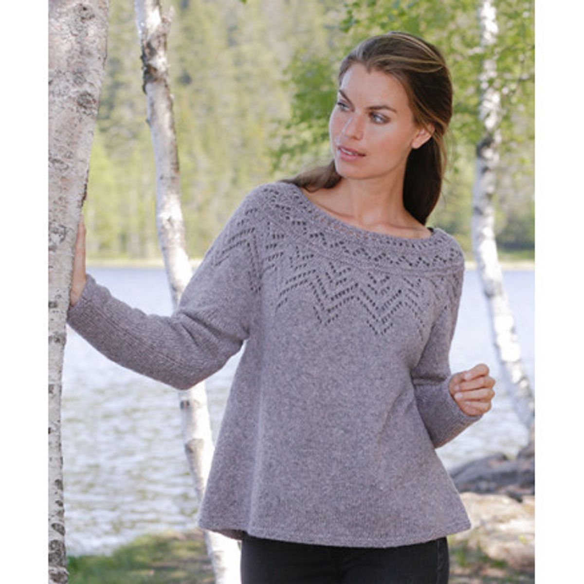 Agnes Sweater by DROPS Design - Bluse Strikkeopskrift str. S - XXXL - Large