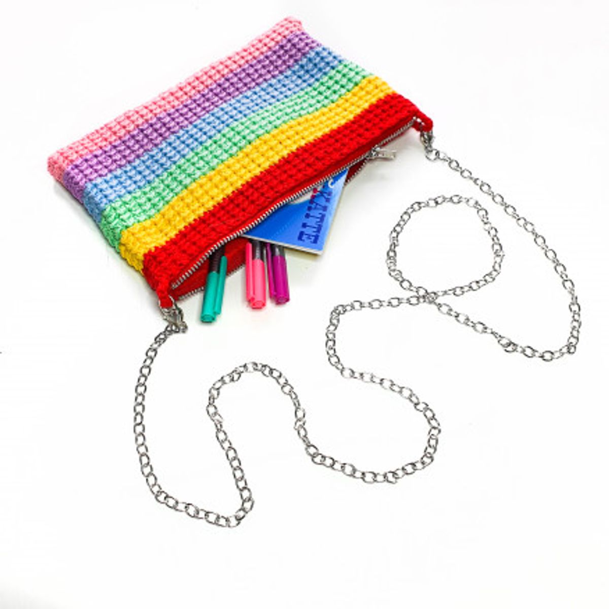 Rainbow Clutch af Rito Krea - Taske Hækleopskrift 22x14cm - Rainbow Clutch af Rito Krea - Taske Hækleopskrift 22x14cm